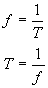 frequency period eqn